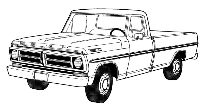 Old Ford Truck Clipart Truck Outline   Clipart Best