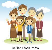 Family Three Child Illustrations And Clipart  1099 Family Three Child