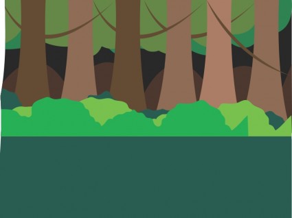Forest Scene Free Vector In Open Office Drawing Svg    Svg   Format
