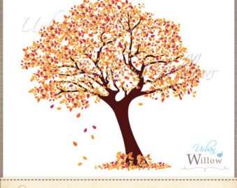 Amber Tree   Clip Art Image In 3 Sizes  Png   Jpeg Files  Small To