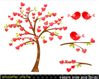 Day Clip Art Insta Nt Download Clip Arttree Clip Art Red Heart Tree