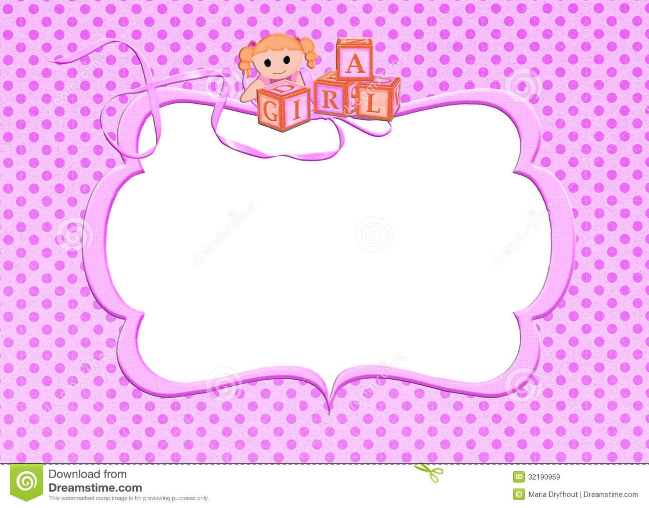 Baby Girl Toys Clipart Pink Baby Girl Frame Royalty Free Stock Images