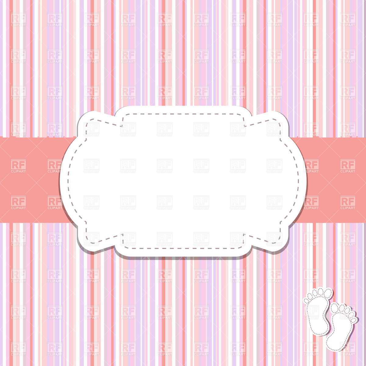 Figured Frame On Striped Pink Background Borders And Frames Download