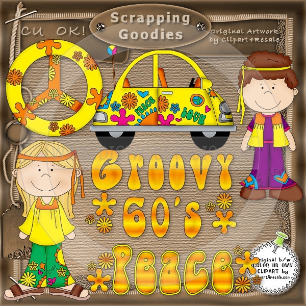 Groovy 60 S 1   Whimsy Primsy Country Clip Art   Click Image To Close