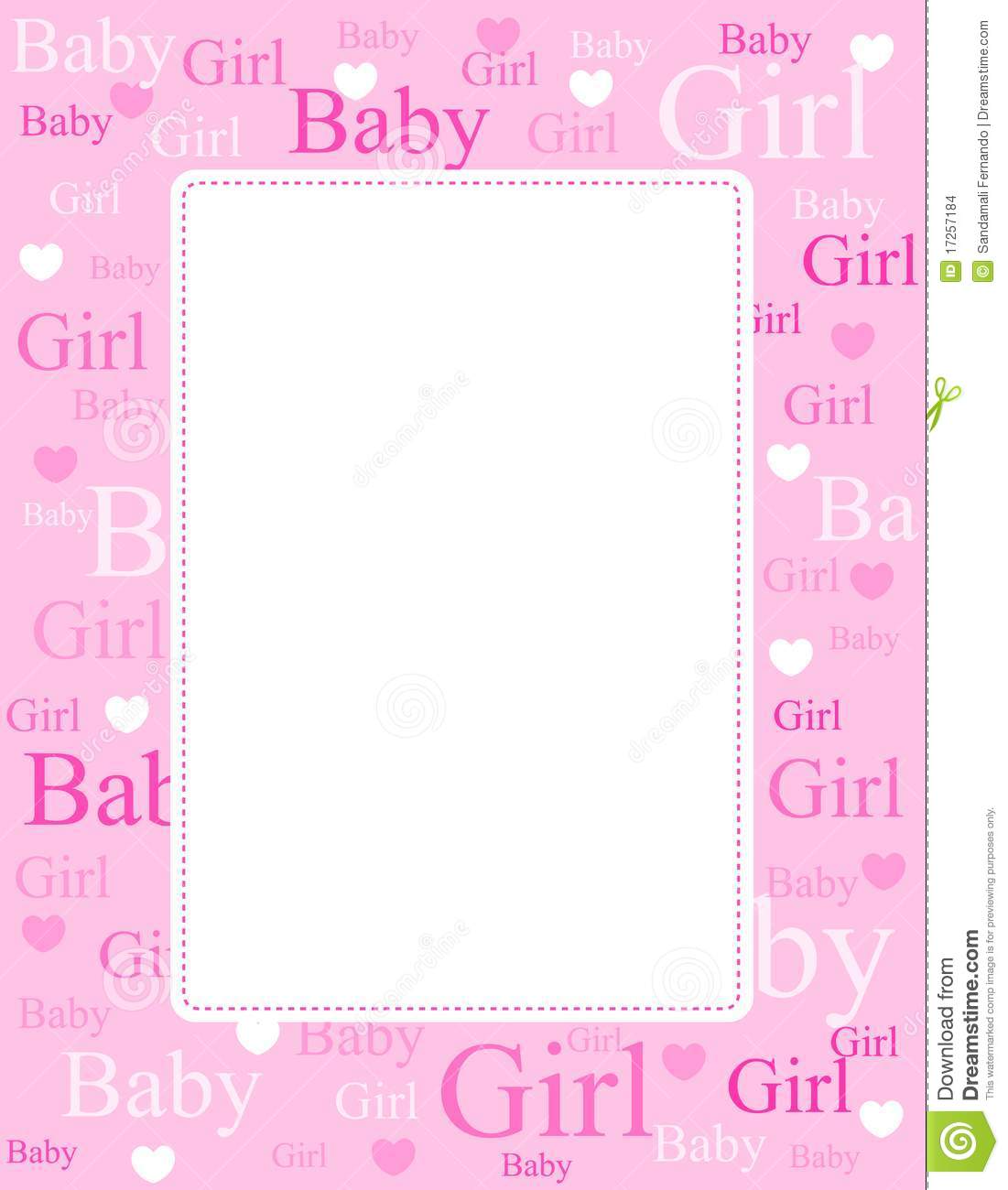 More Similar Stock Images Of   Baby Girl Arrival Card   Background