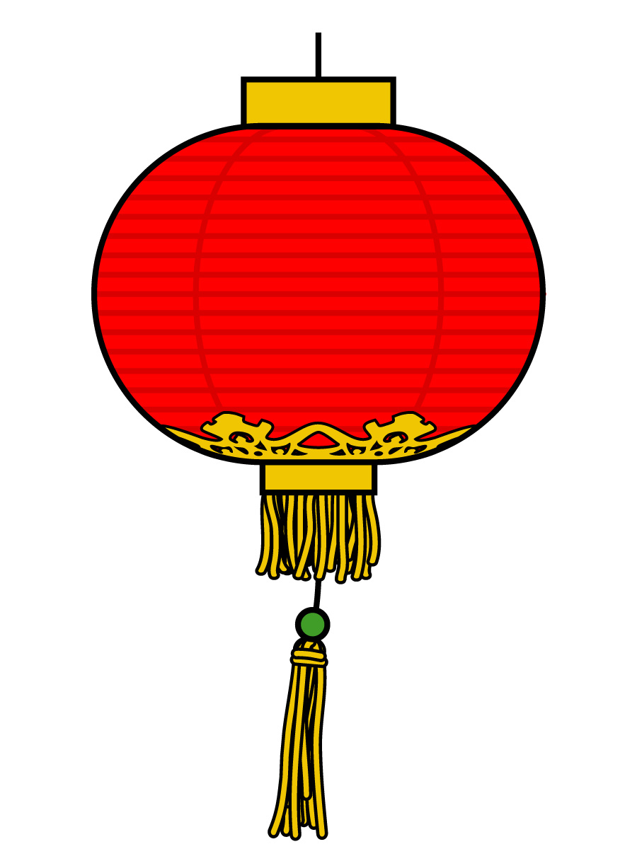 Clip Art  Chinese Lantern  Peace B W   Abcteach