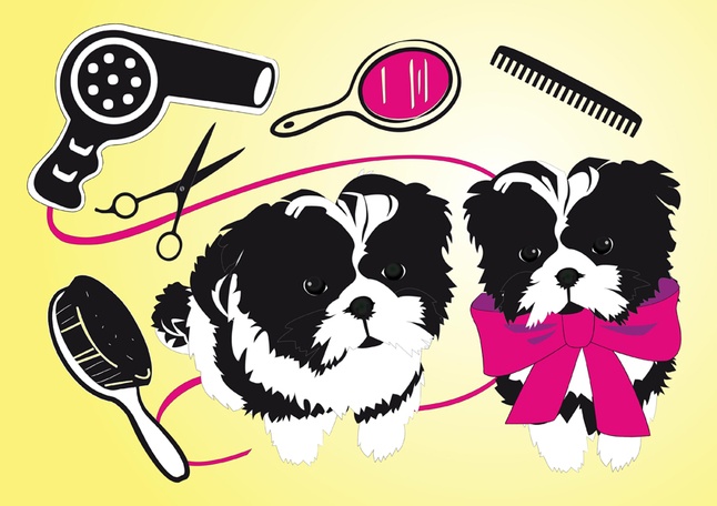 Cute Dogs Beauty Salon Clip Arts Free Clipart   Clipartlogo Com