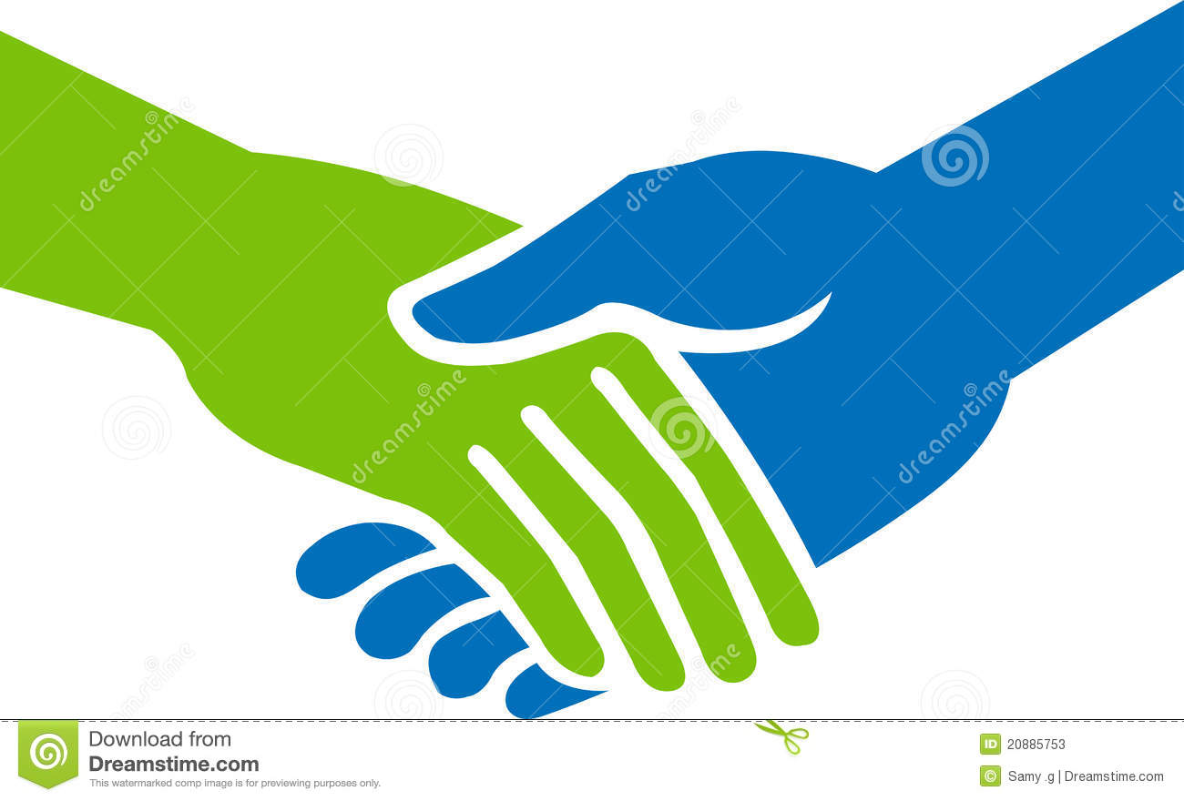 Illustration Art Of A Hand Shake With Isolated Background