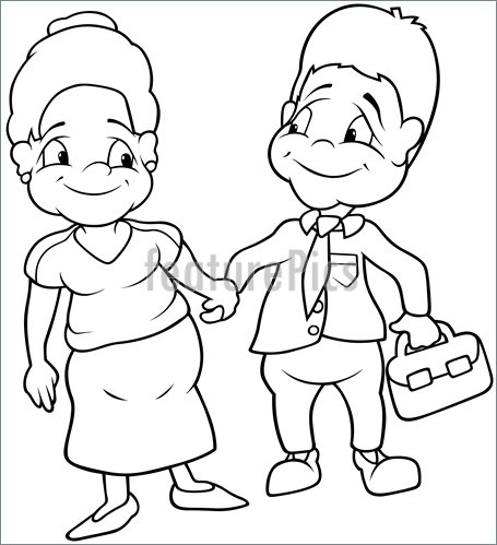 Illustration Of Aunt And Uncle  Royalty Free Vector Illustration At