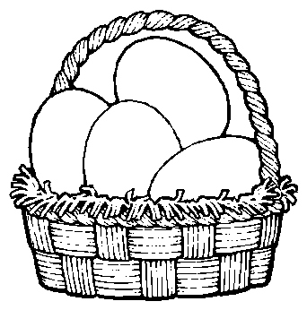 Large Easter Baskets Clip Art