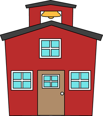 Red Schoolhouse Clip Art Image   Red Schoolhouse Vector Image With A