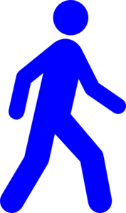 Walking Man Blue Clip Art   Icon Vector   Download Vector Clip Art