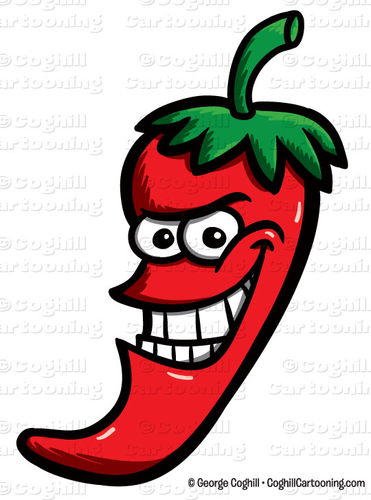 Cartoon Chili Pepper Clip Art Stock Illustration   Coghill Cartooning