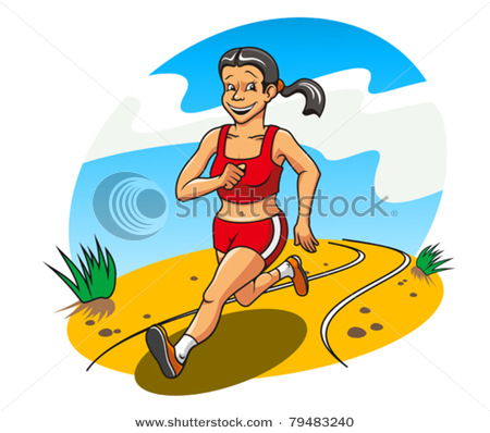 Retirement Clipart Clipart Cartoon Picture Of A Happy Woman Jogging On