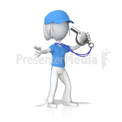 Female Coach With Whistle   Presentation Clipart   Great Clipart For