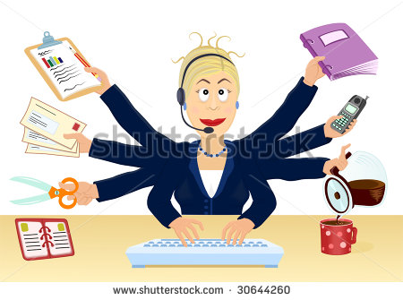 All In A Day S Work   Multitasking At The Office  Stock Photo 30644260