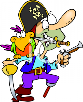 Pirate Cartoon Clip Art   Royalty Free Clipart Illustration