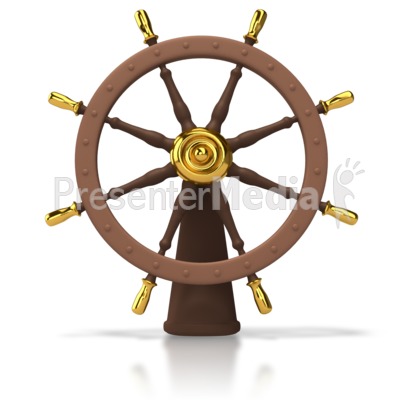 Ships Helm Wheel Presentation Clipart