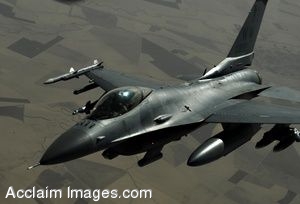 Clipart Picture Of A Military F 16 Fighting Falcon Flying Over Iraq