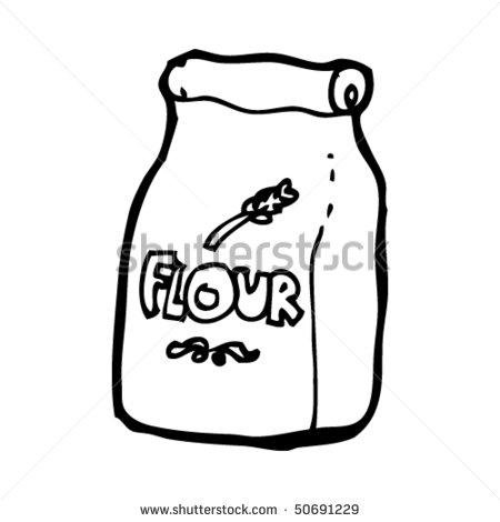 Quirky Drawing Of A Bag Of Flour Stock Vector Illustration 50691229