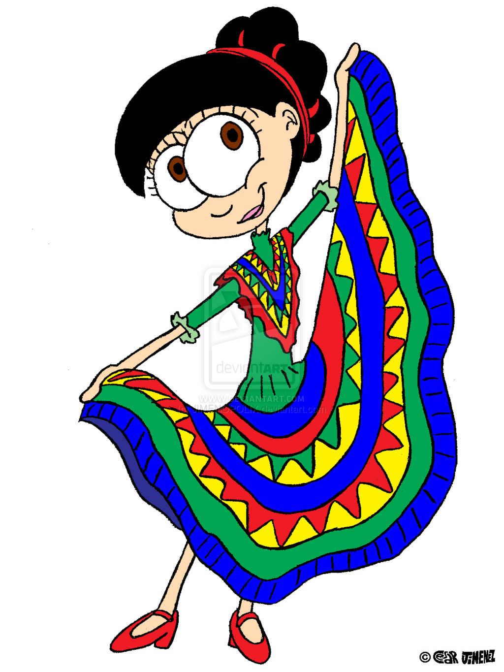 White Mexican Dance Dresses Venny In Her Mexican Dance