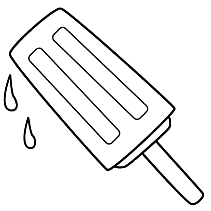 Popsicle   Coloring Page  Food