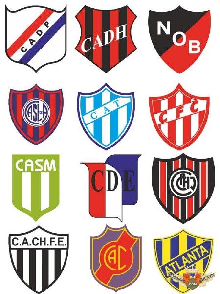 Argentinian Soccer Teams Logos And Emblems Clipart
