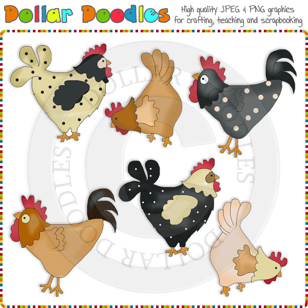 Country Cluckers Clip Art Download     1 00   Dollar Doodles