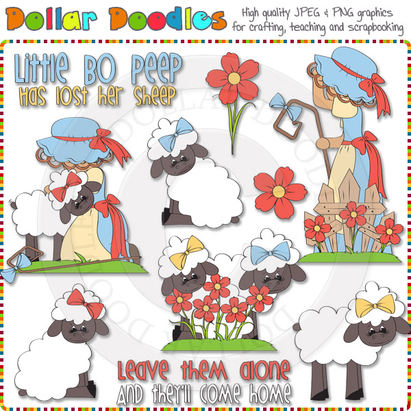 Little Bo Peep Clip Art Download     1 00   Dollar Doodles
