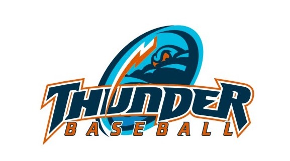 Thunder Baseball Logo Clipart
