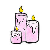 Cartoon Scented Candles Cartoon Pink Candle Candle Sketch Seamless