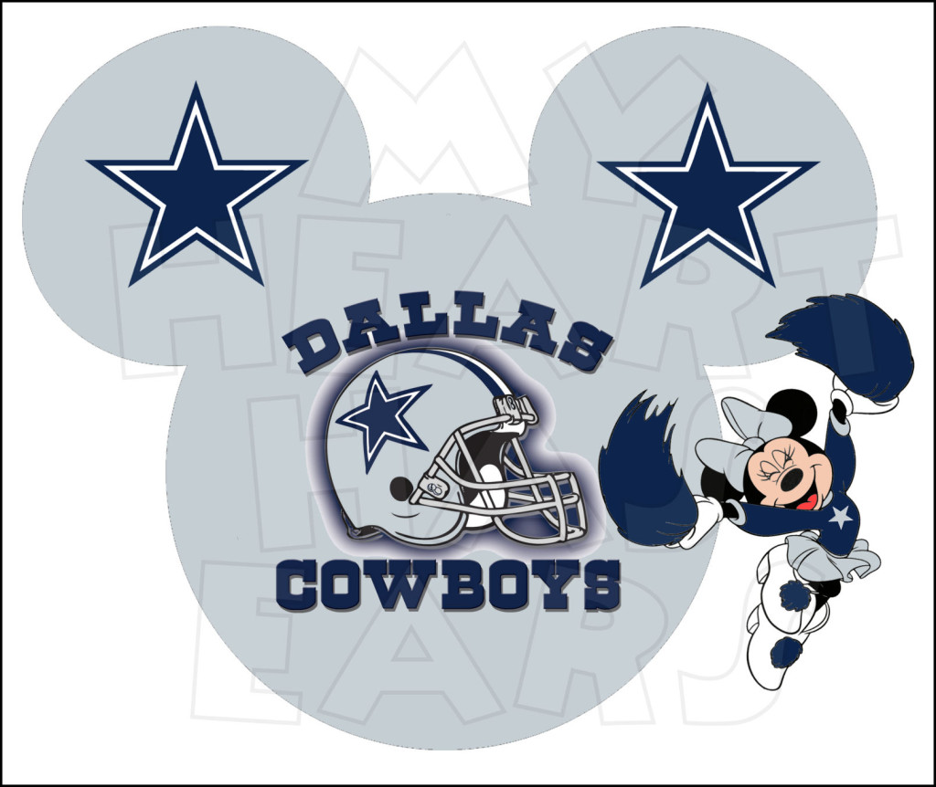 Dallas Cowboys With Minnie Mouse Instant Download Digital Clip Art