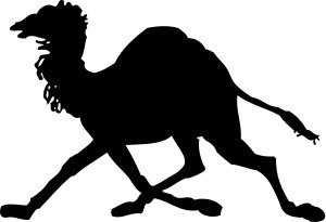 Free Camel Running Silhouette Clipart   Free Clipart Graphics Images