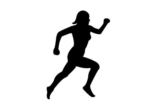 Girl Running Silhouette Women Running Silhouette Vector Jpg