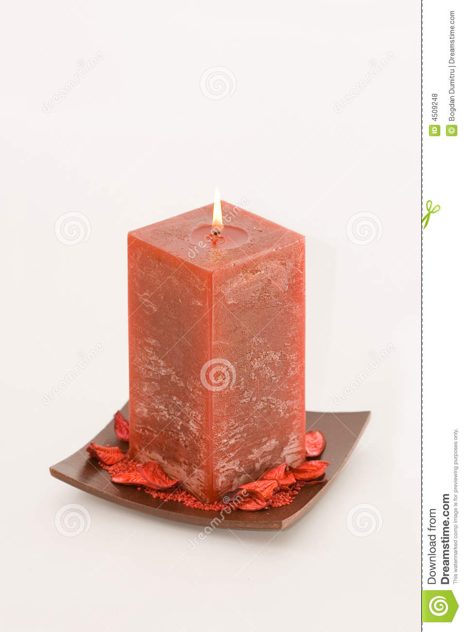 Red Scented Candle Royalty Free Stock Photos   Image  4509248