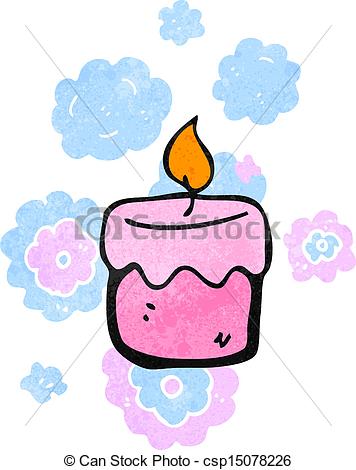 Scented Candles Clipart Retro Cartoon Scented Candles