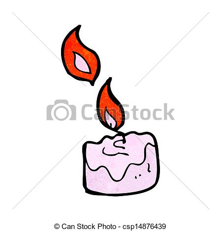 Vector   Cartoon Scented Candle   Stock Illustration Royalty Free