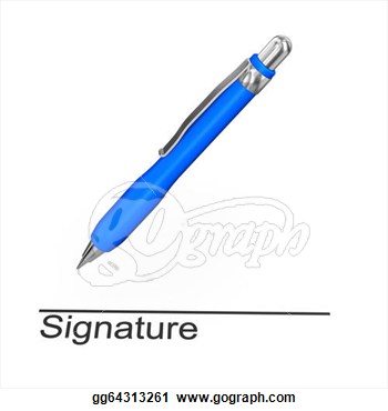 With Text Signature  White Background  Clipart Drawing Gg64313261