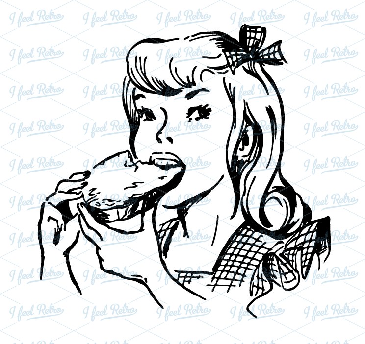 Girl Eating A Jam Bread