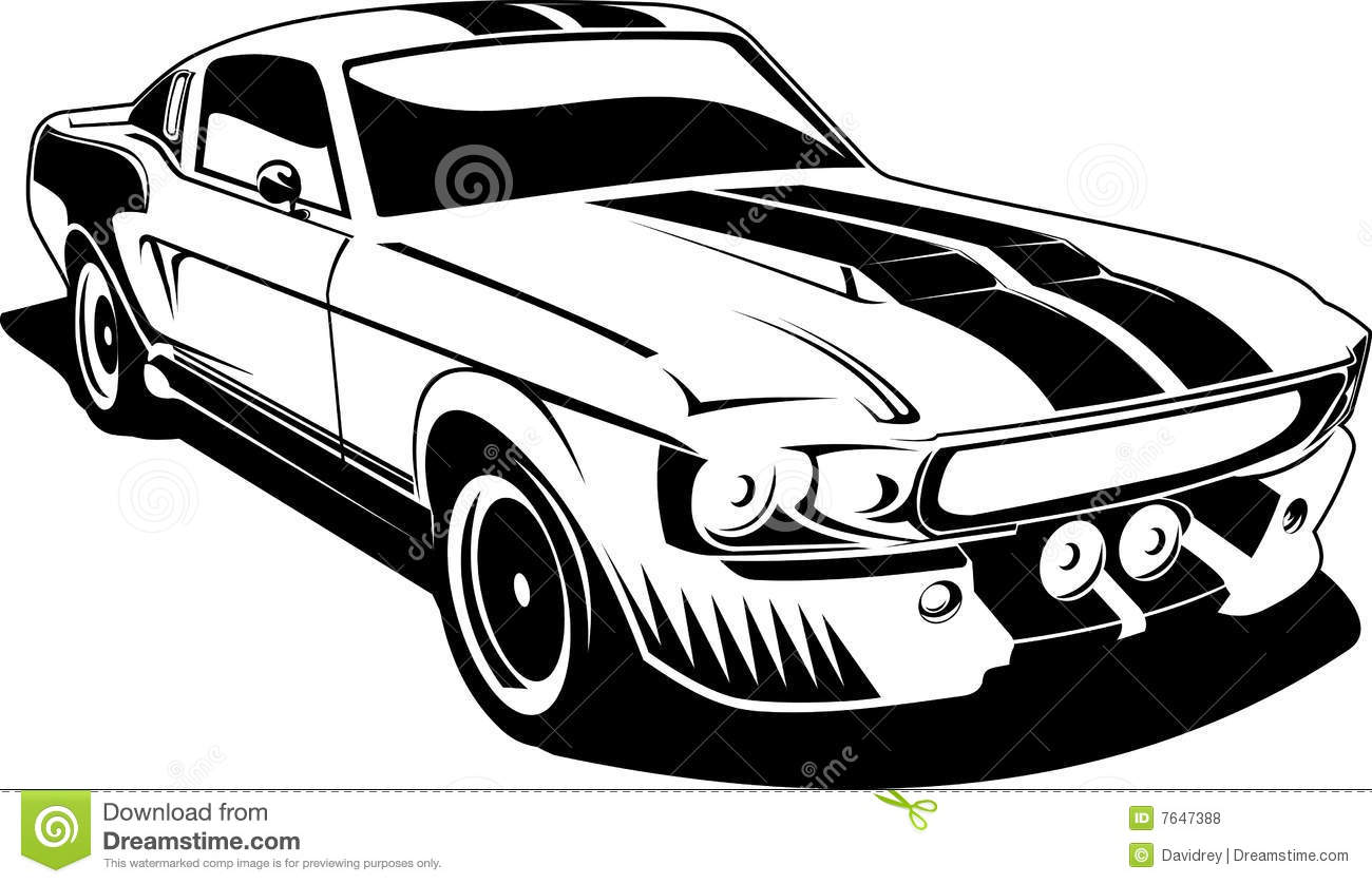Mustang Car Clipart Mustang Car Clipart Black And White Black White