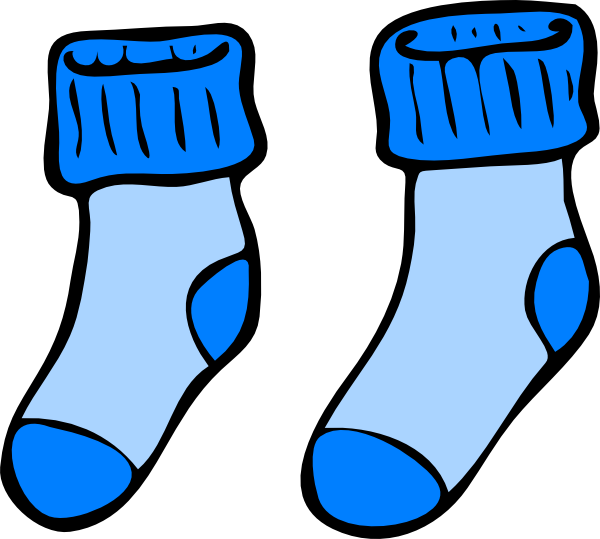 Blue Socks Clip Art At Clker Com   Vector Clip Art Online Royalty