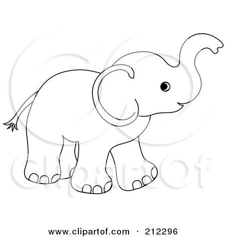 Elephant Body Outline Free Baby Elephant Clipart