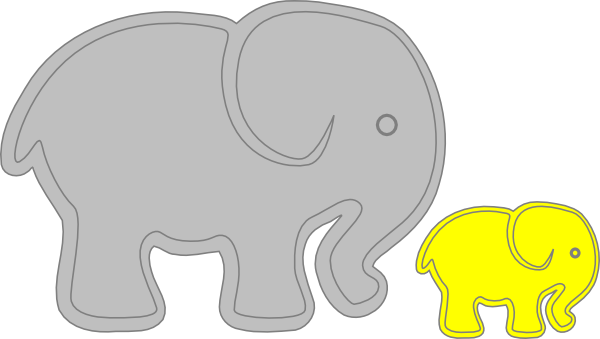Elephant With Baby Elephant Clip Art At Clker Com   Vector Clip Art