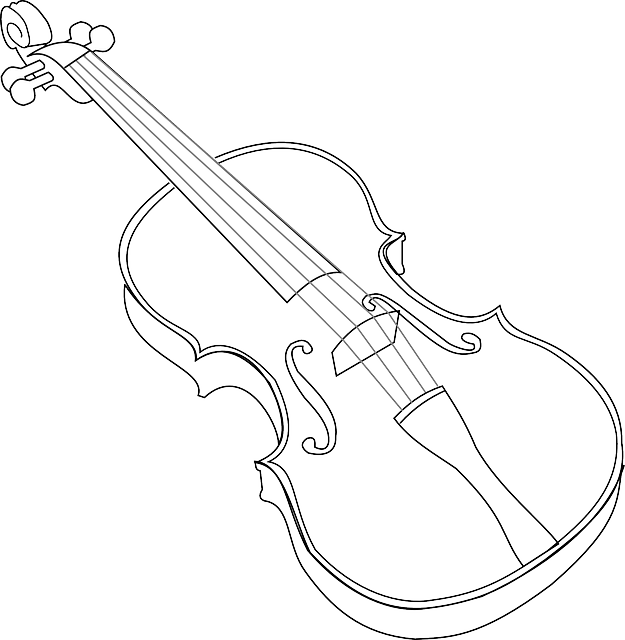 Violin Clipart Black And White Music Outline Pictures