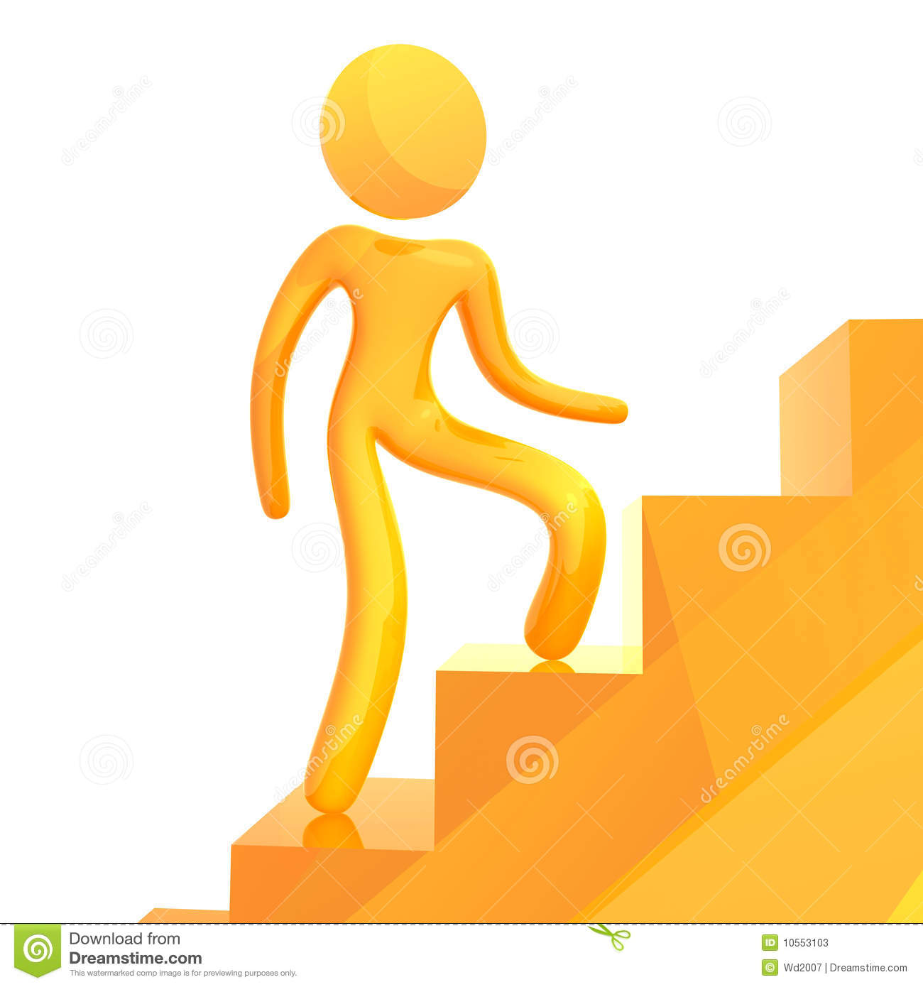 Boy Climbing Stairs Clipart