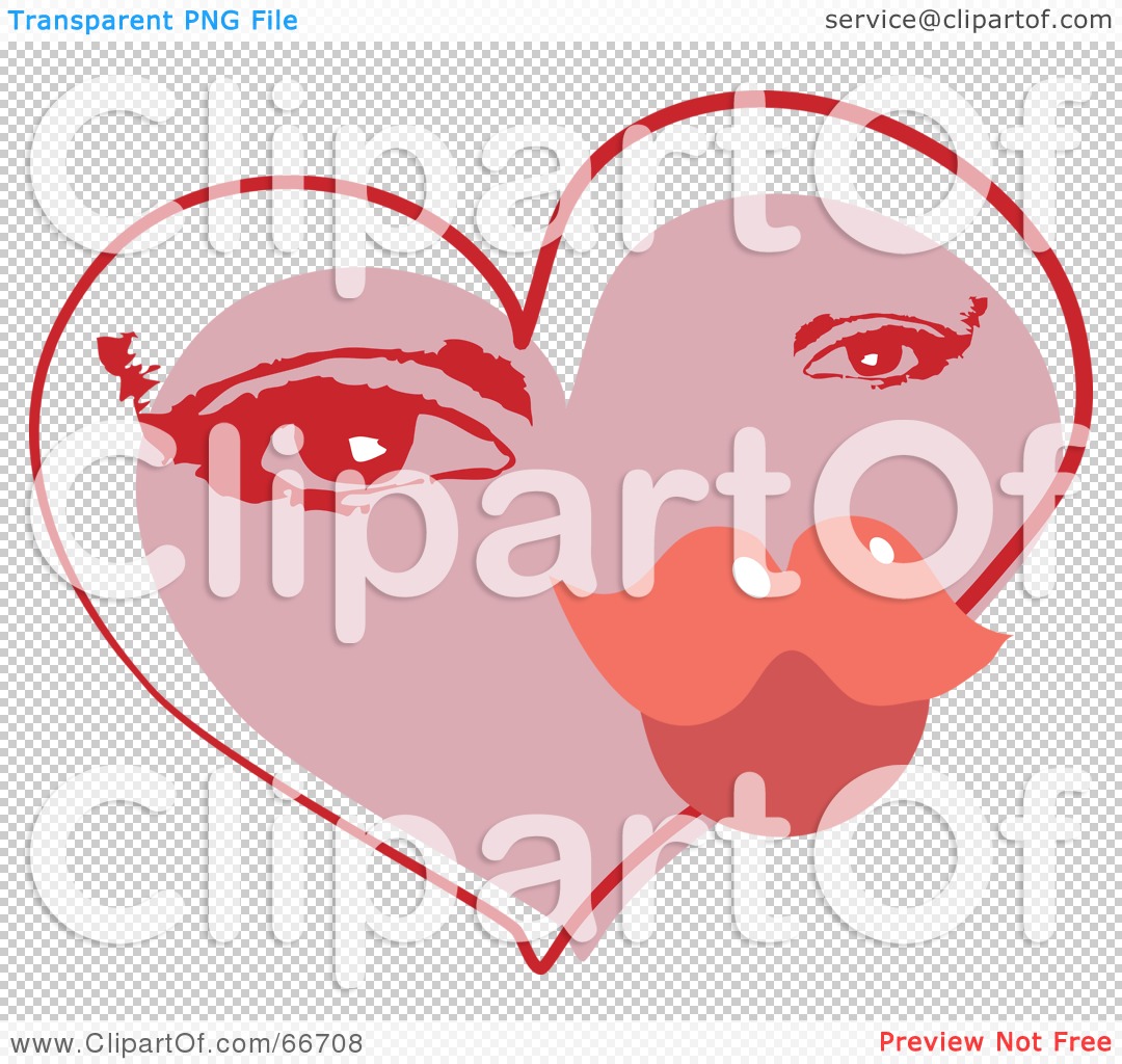 Free  Rf  Clipart Illustration Of A Valentine Heart With A Woman