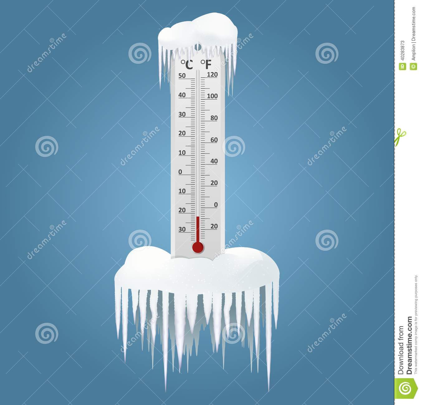 Frozen Thermometer Clip Art Frozen Thermometer Stock