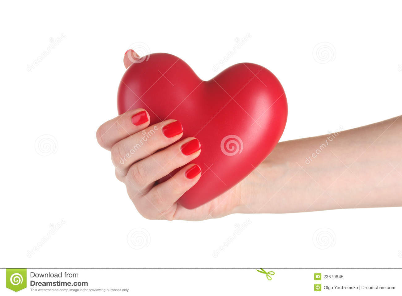 Red Heart In Woman S Hand Royalty Free Stock Photo   Image  23679845