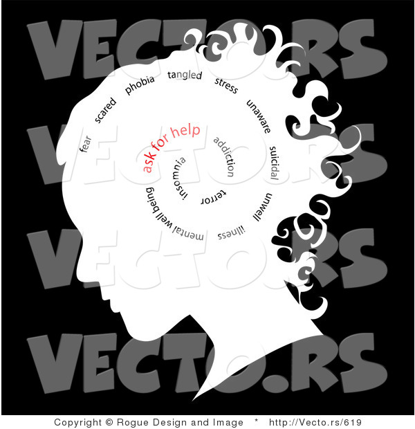 Words Inside Woman S Head Ask For Help By Pams Clipart    619