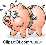 Empty Broken Piggy Bank Clipart Coin Over A Pink Piggy Bank
